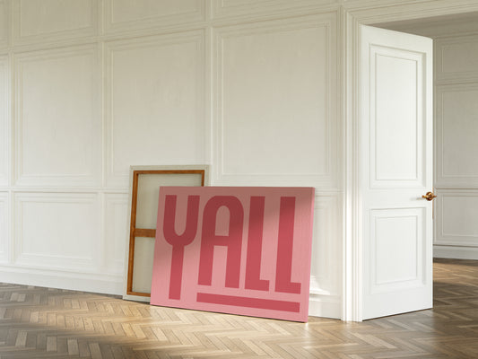 Yall Southern Charm Print in Pink