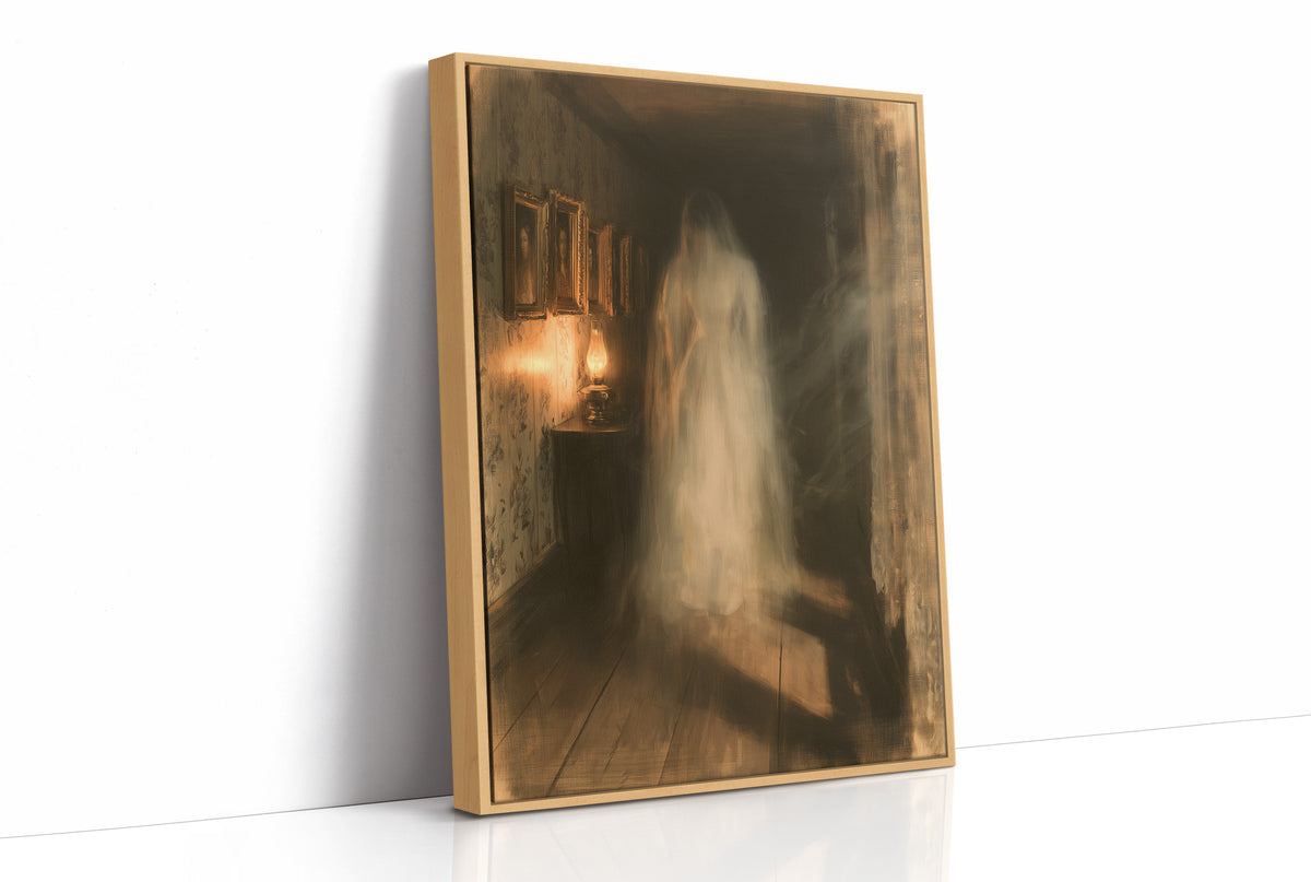 Ghostly Figure Haunted Hallway