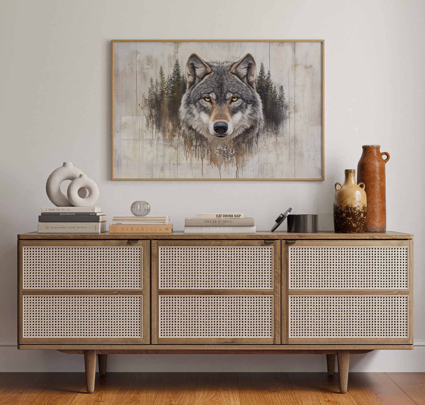 Ancient Forest Holds Wolf's Gaze