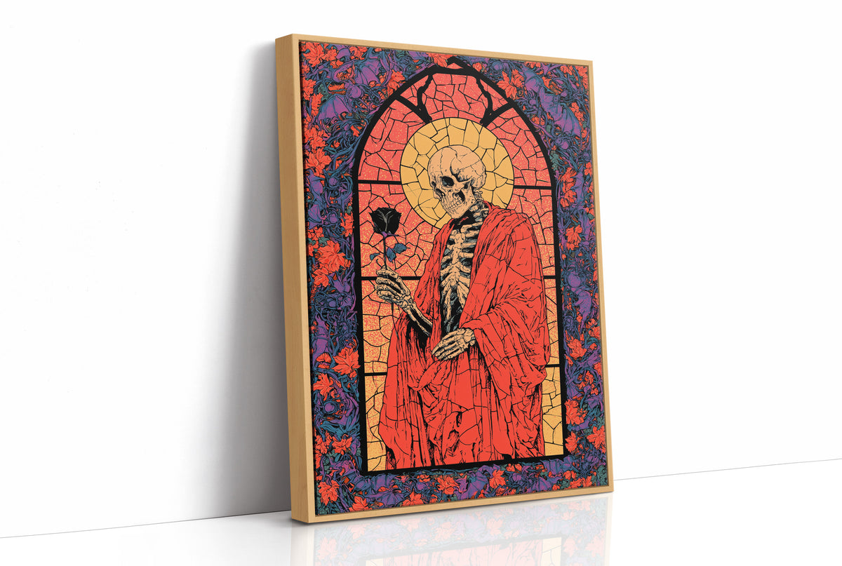 Skeleton Saint Stained Glass