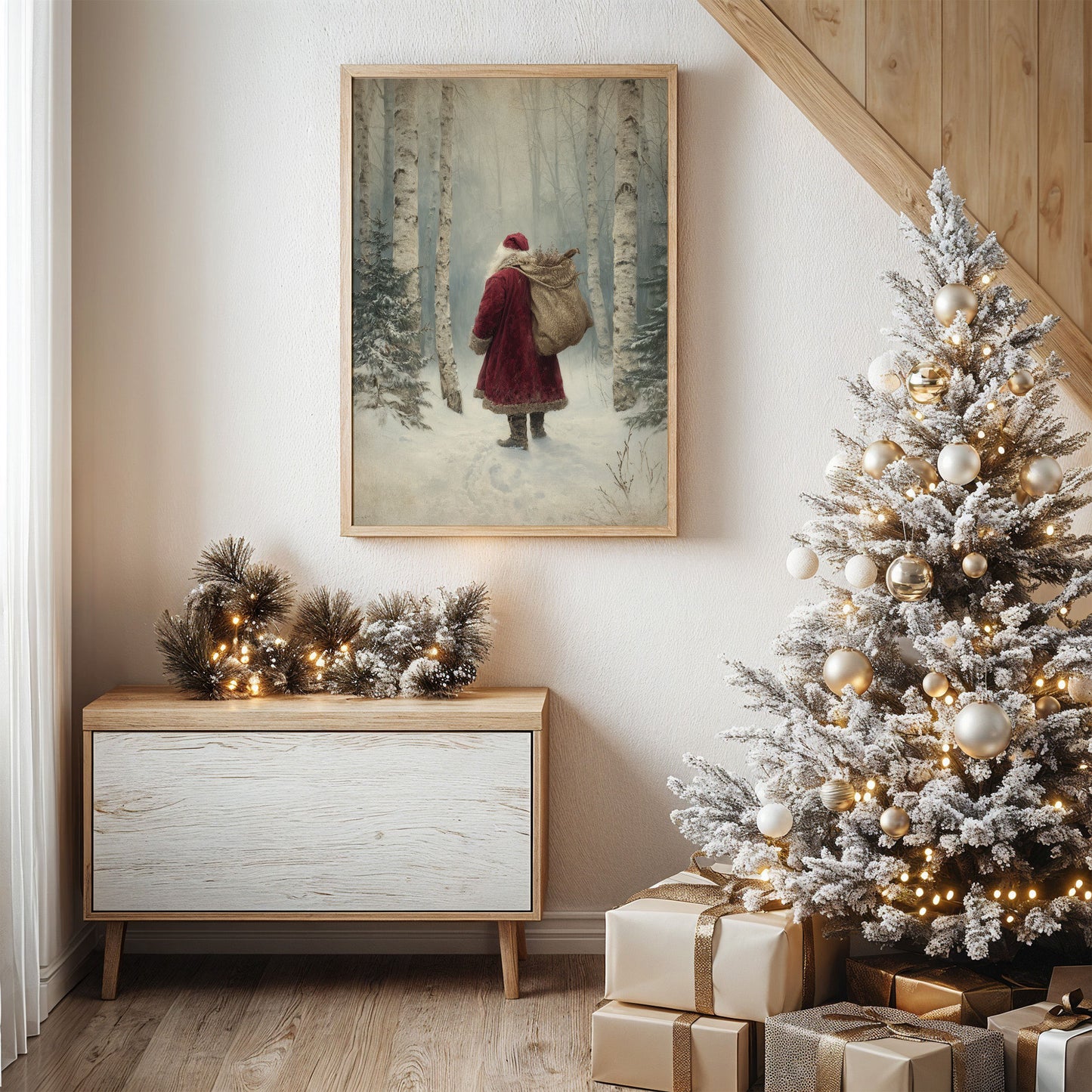 Through Birch Woods On Christmas Eve