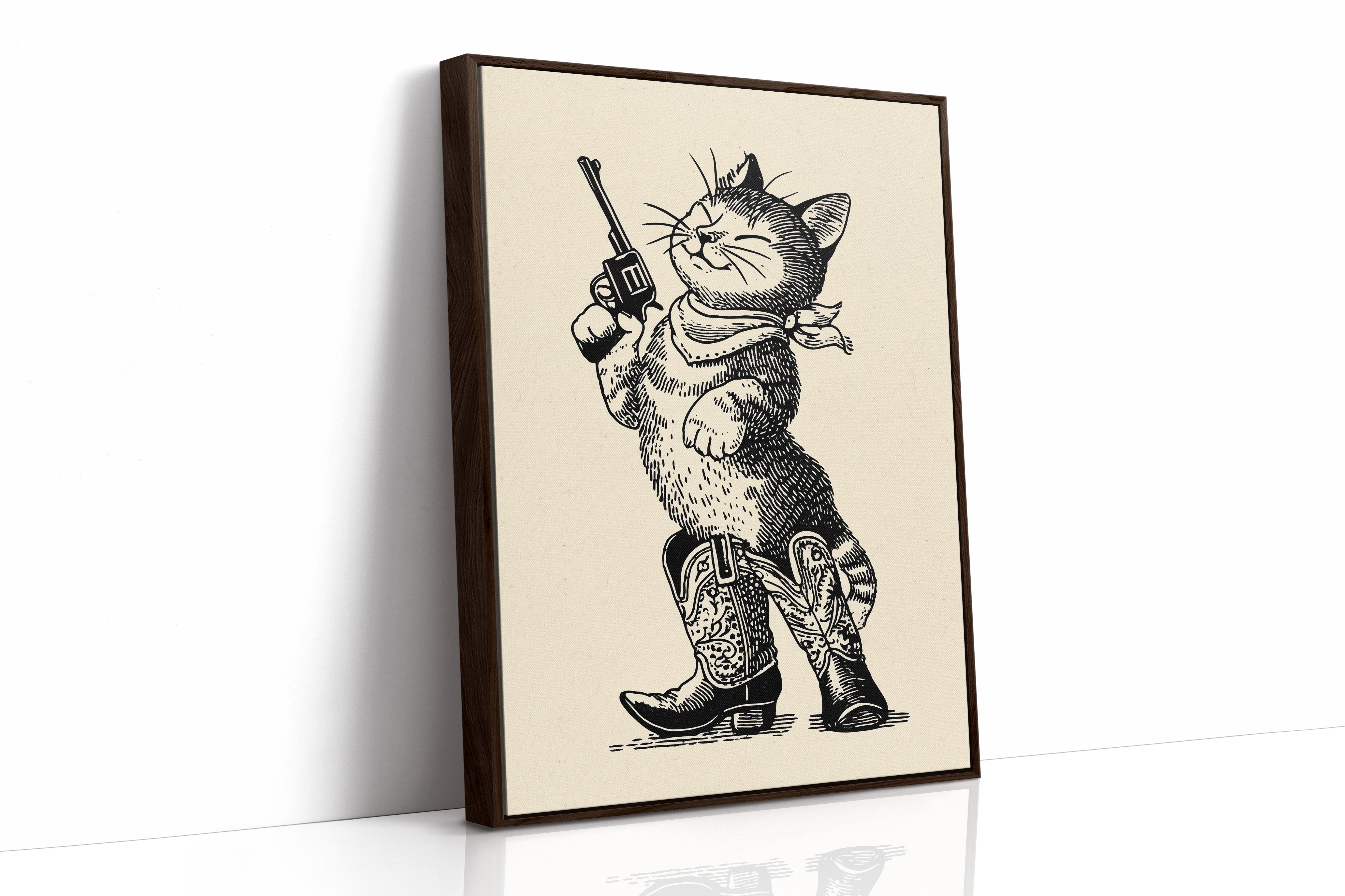 Feline Outlaw Draws At Dawn