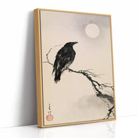 Raven Moonlit Branch Sumi-e
