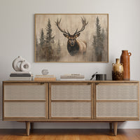 Noble Elk Among Winter Pines