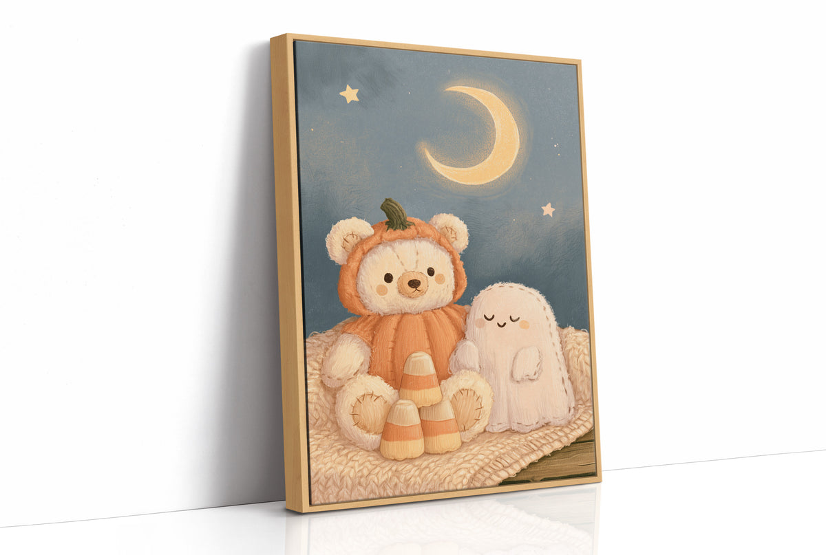 Cozy Bear Ghost Plushie Duo