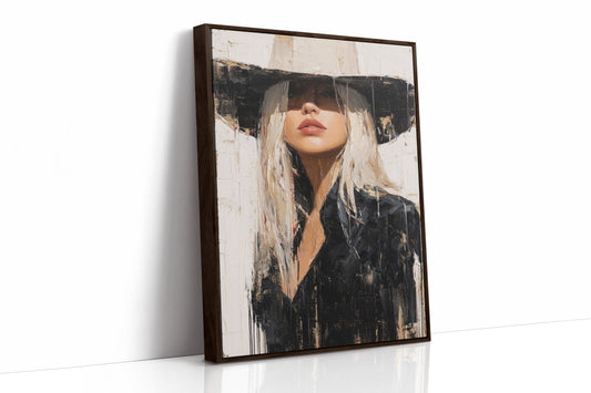 Mysterious Blonde In Wide Brim