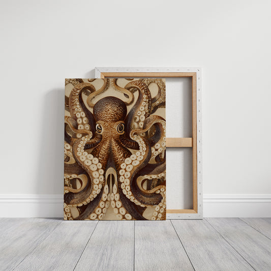 Tentacles Embrace Sepia Shadows