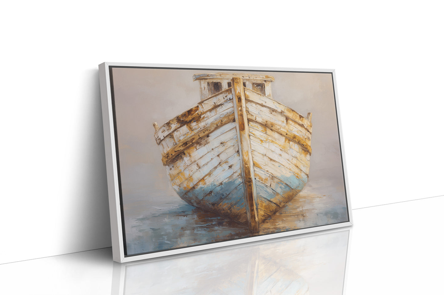 Weathered Hull Rests At Dawn