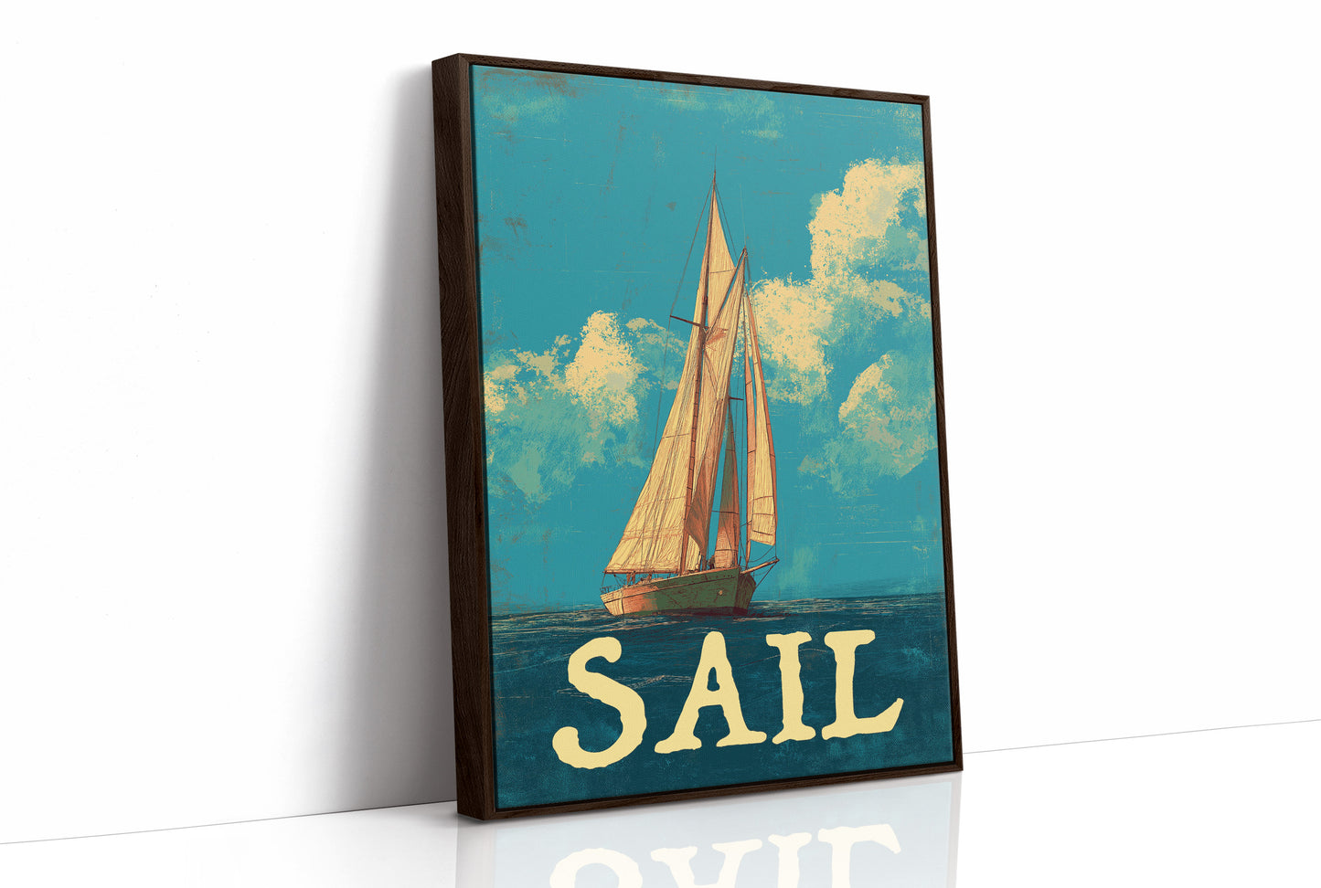 Voyage Beyond Words: Vintage Maritime Poster