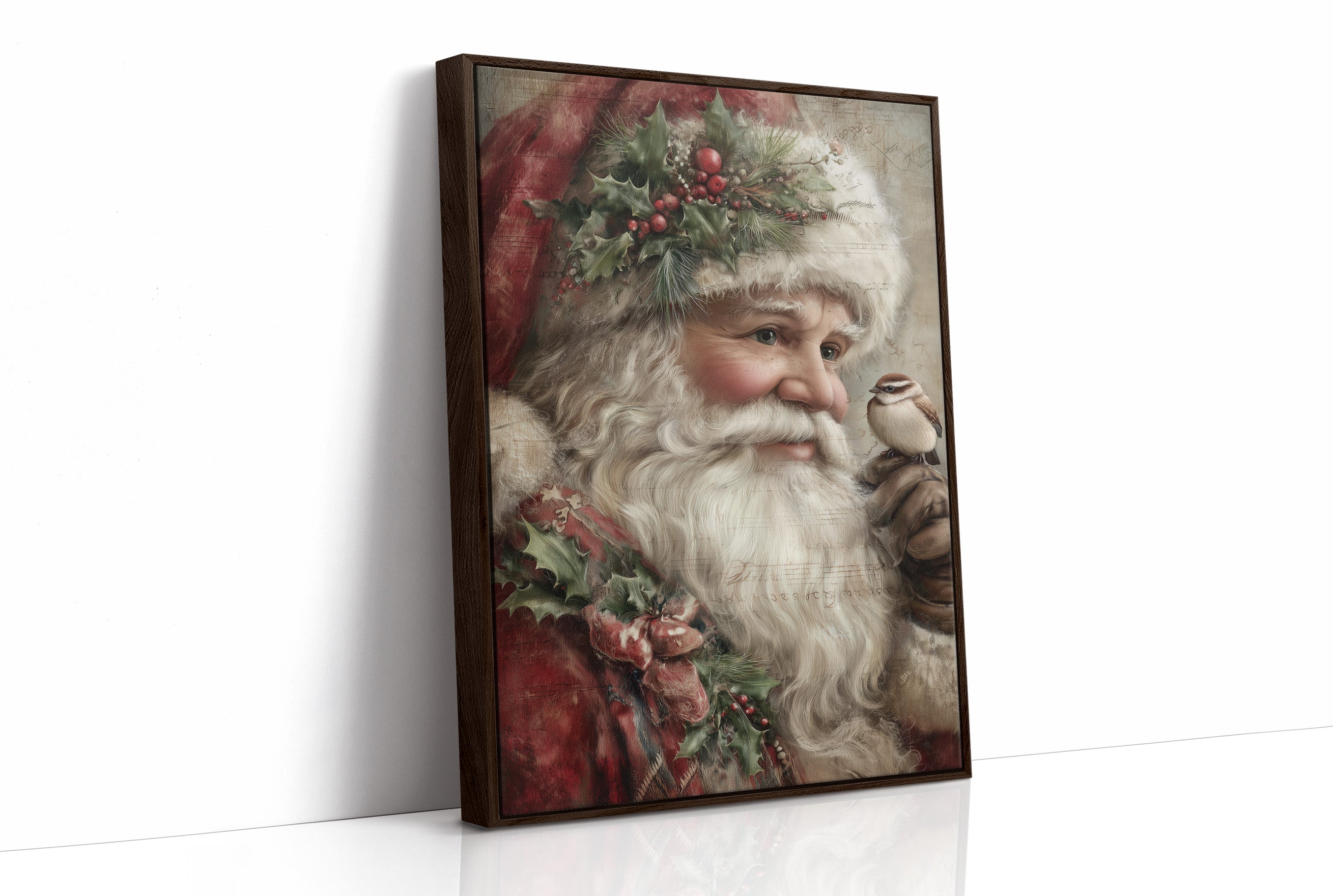Santa with Nature's Tiny Messenger