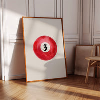Lucky Number Three Glows Ruby