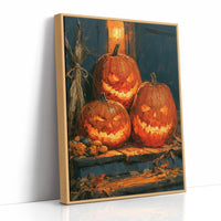 Glowing Jack-o'-Lantern Trio