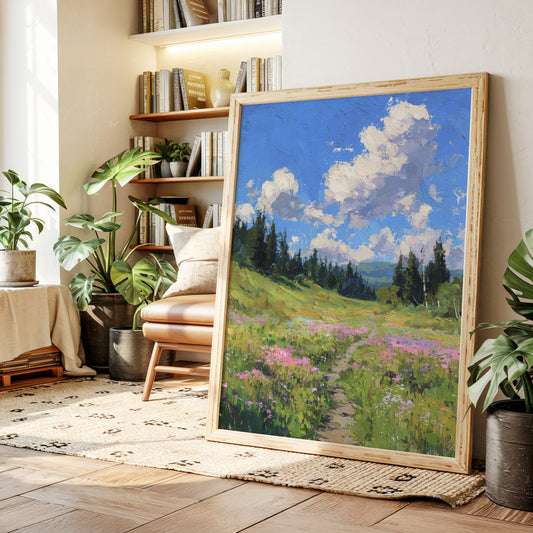 Pathway Through Blooming Meadows