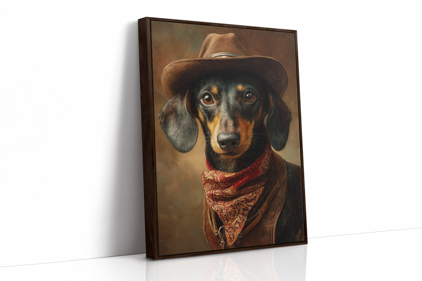 Dachshund With Western Flair