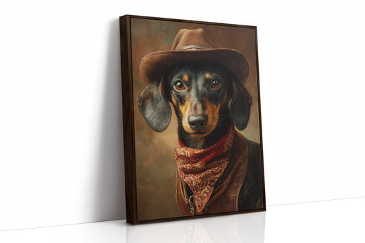 Dachshund With Western Flair