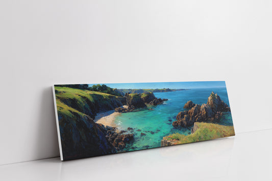 Turquoise Cove Beneath The Cliffs