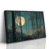 Forest Lights Beneath Lunar Glow