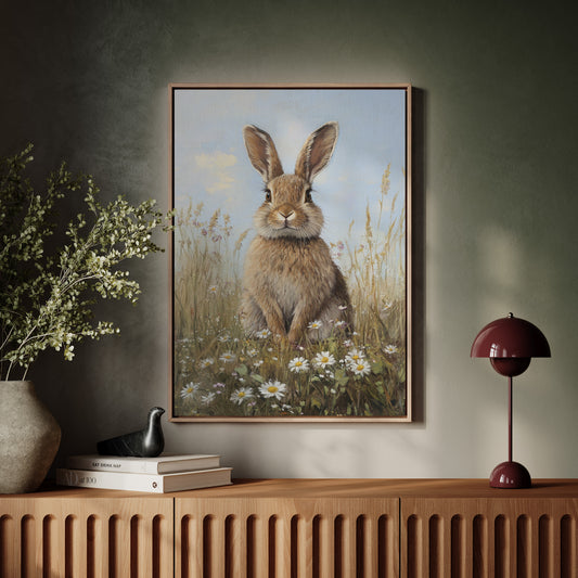 Charming Rabbit Portrait Canvas - Whimsical Animal Art - Gallery Canvas image 9