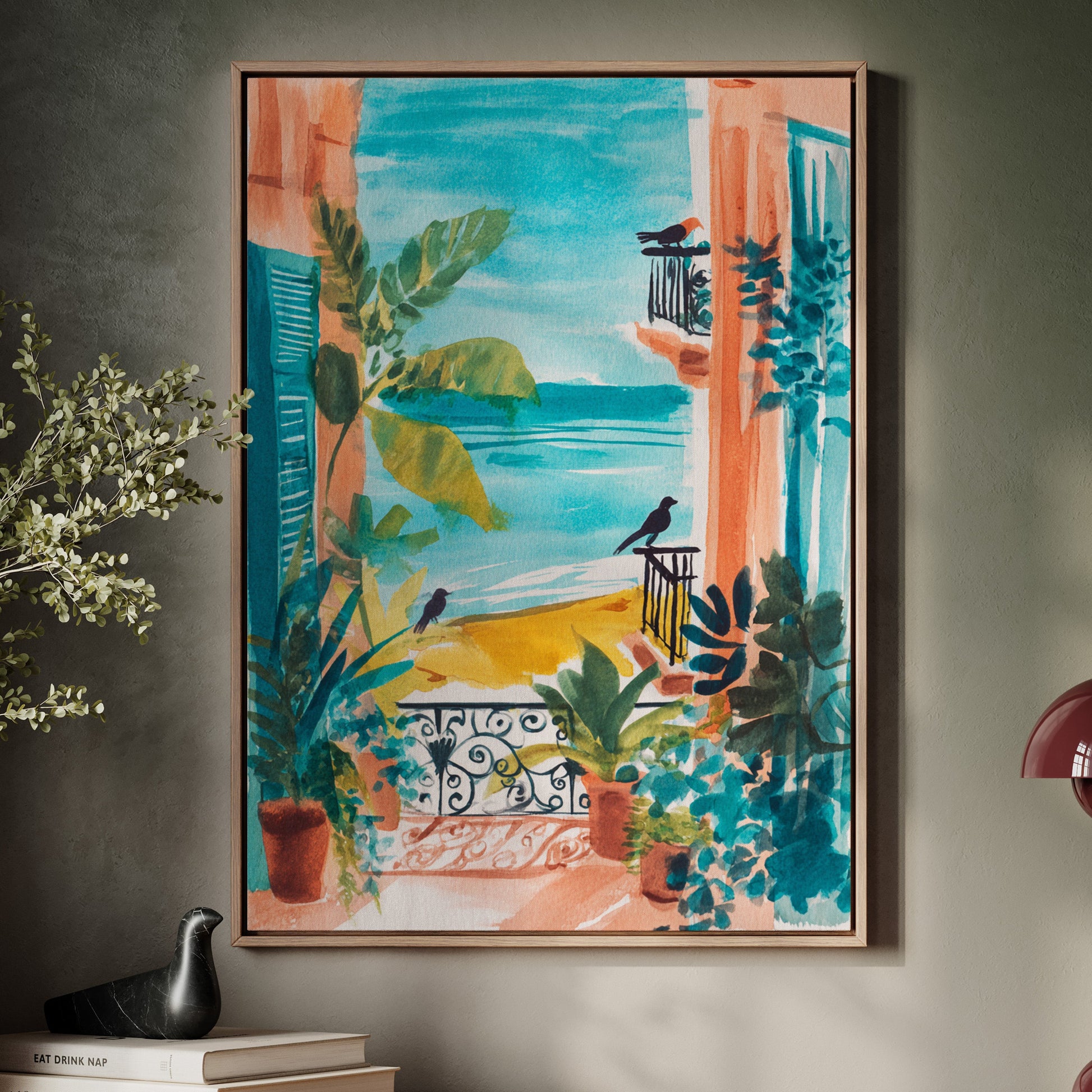Balcony Echoes of Sunlit Shores