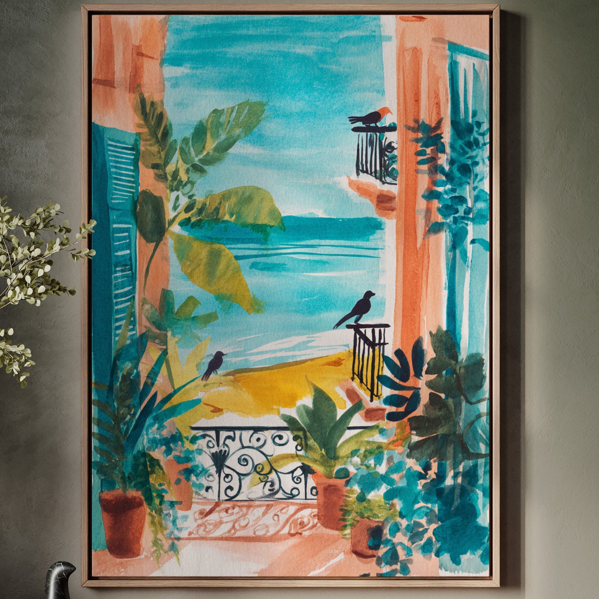 Balcony Echoes of Sunlit Shores