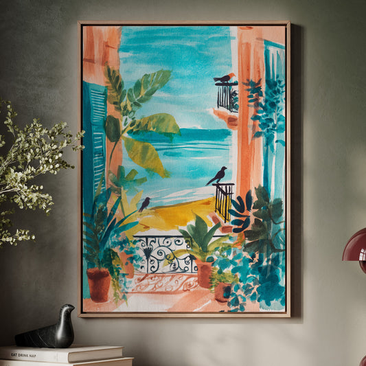 Balcony Echoes of Sunlit Shores