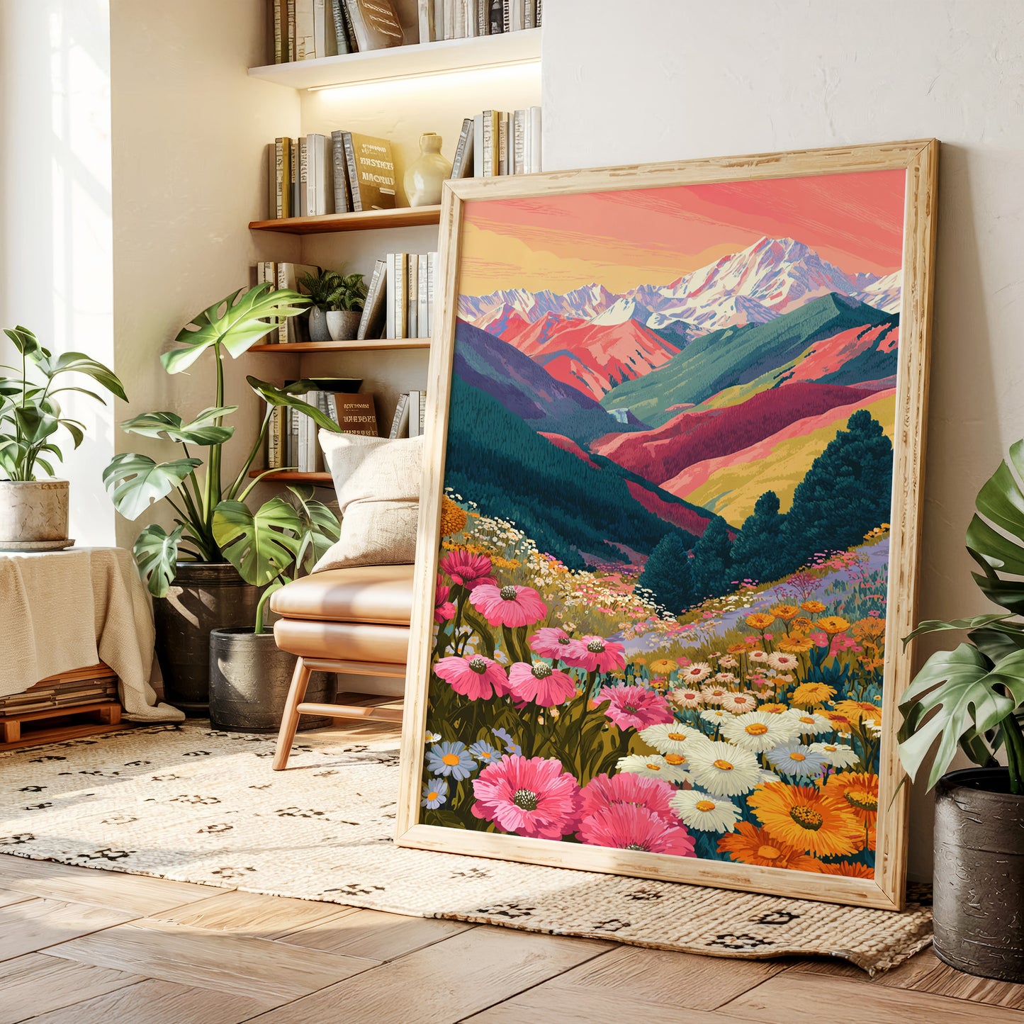 Mountains Adorned in Floral Splendor