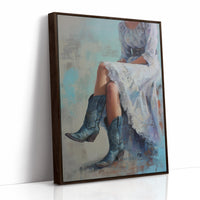 Turquoise Boots Under Lace Skirts