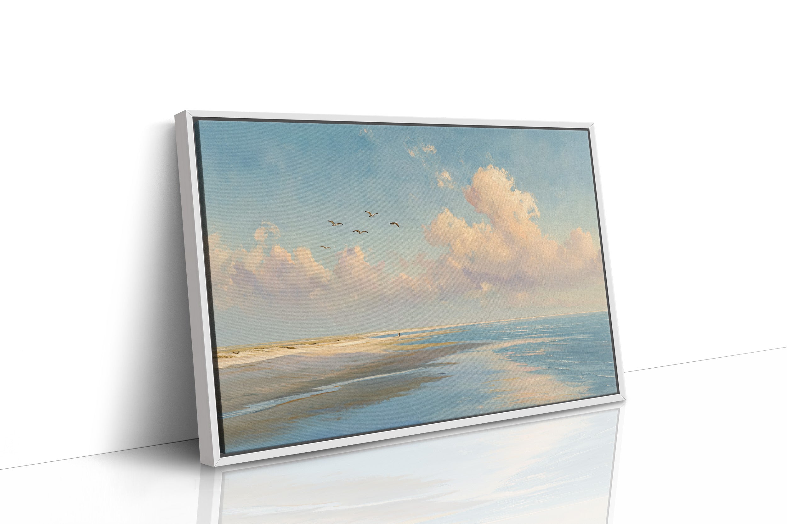 Birds Soar Above Coastal Reverie