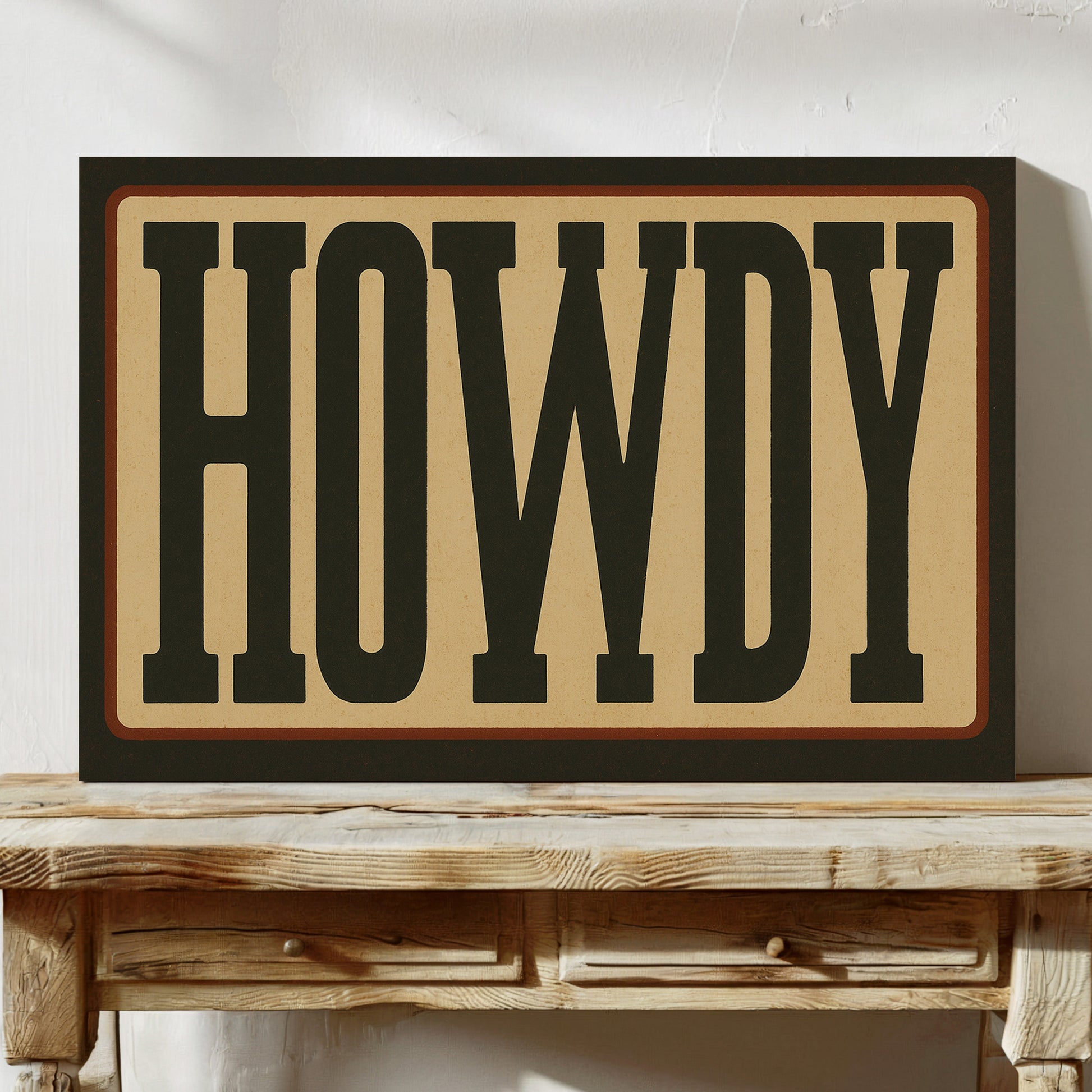 Howdy Western Typography Poster