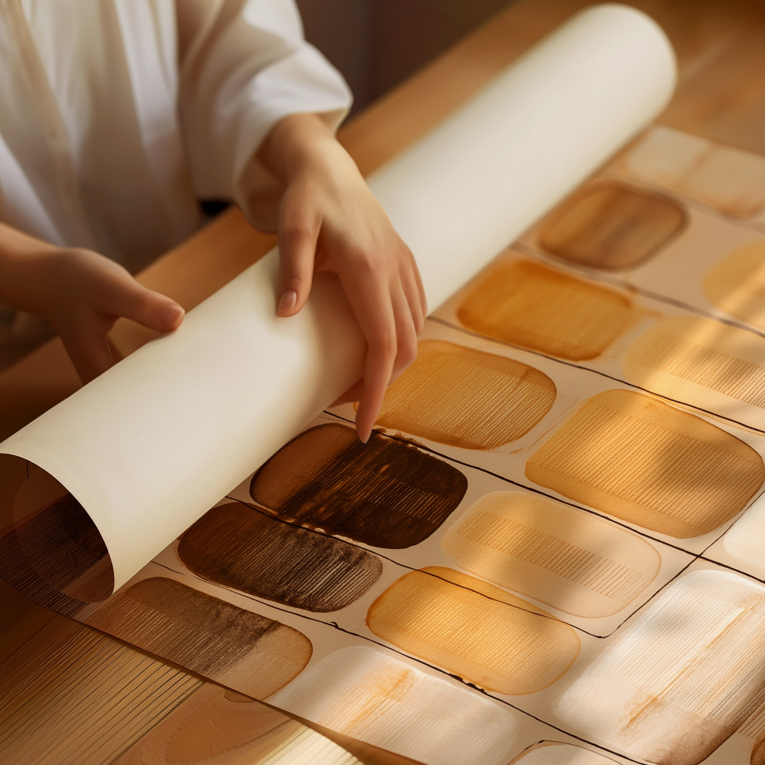 Honey Squares Dance In Morning Light
