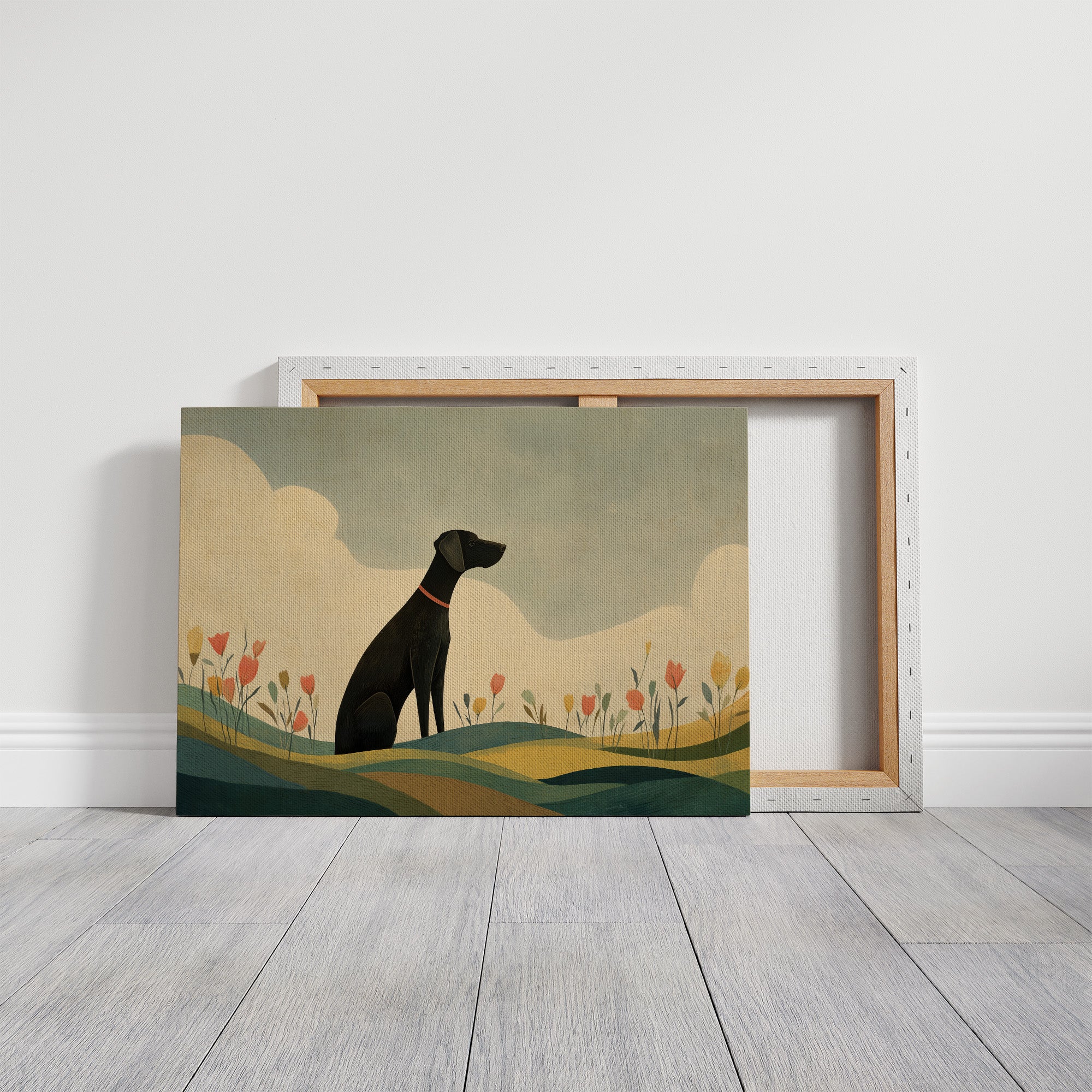 Watchful Guardian Among Wildflower Hills