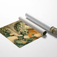 Reading Among Hydrangea Blooms