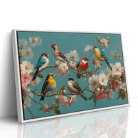 Songbirds Among Spring Blossoms