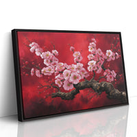 Cherry Blossoms Paint Crimson Dreams