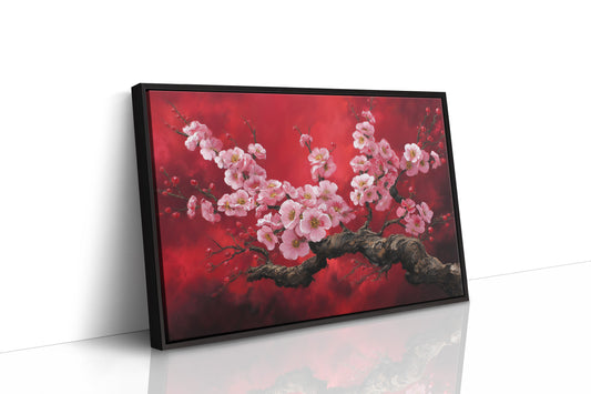 Cherry Blossoms Paint Crimson Dreams