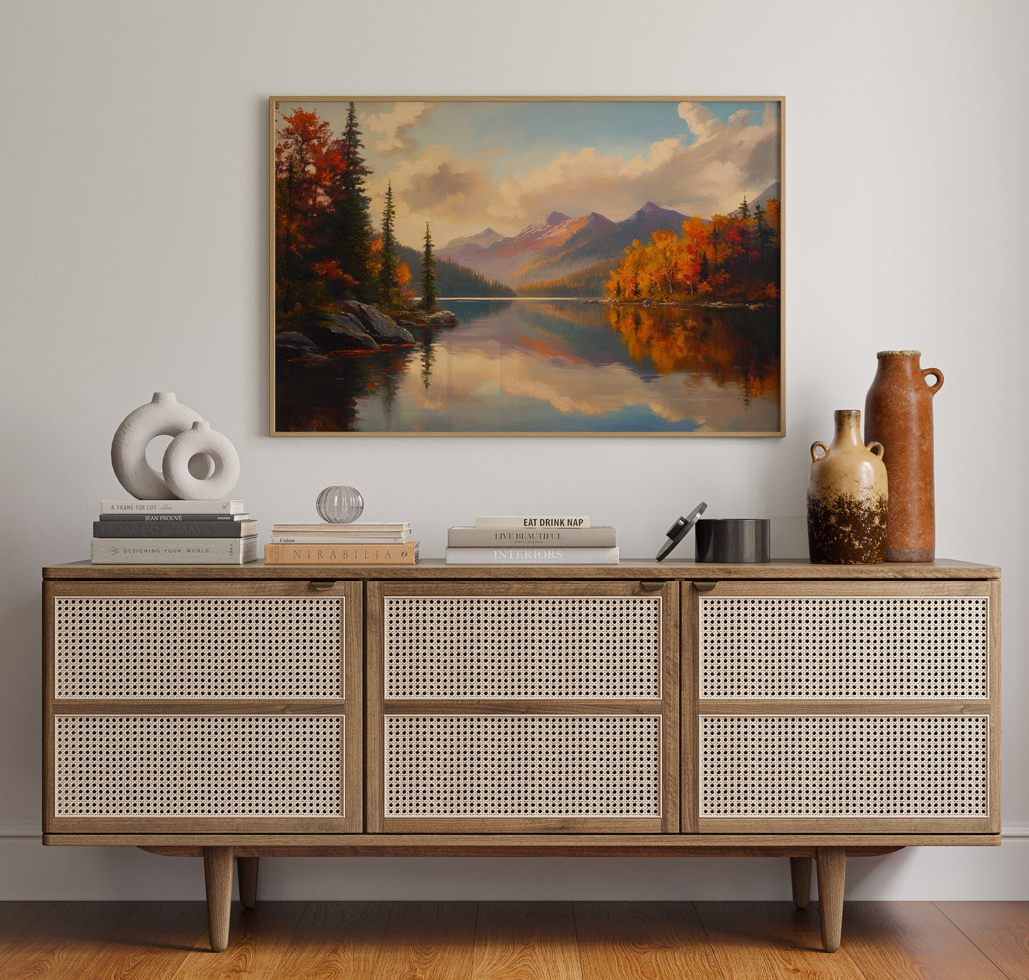 Autumn Peaks Mirror Mountain Dreams