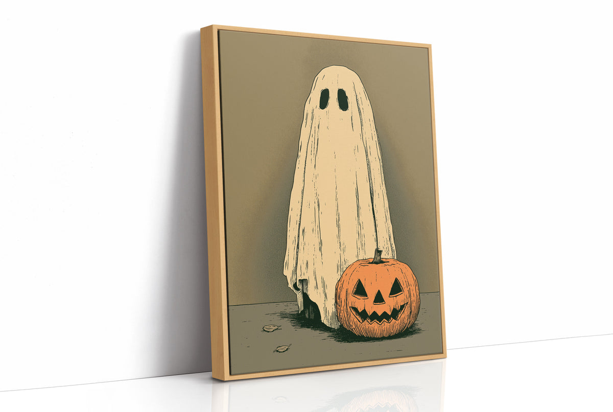 Just a Ghost and His Pumpkin