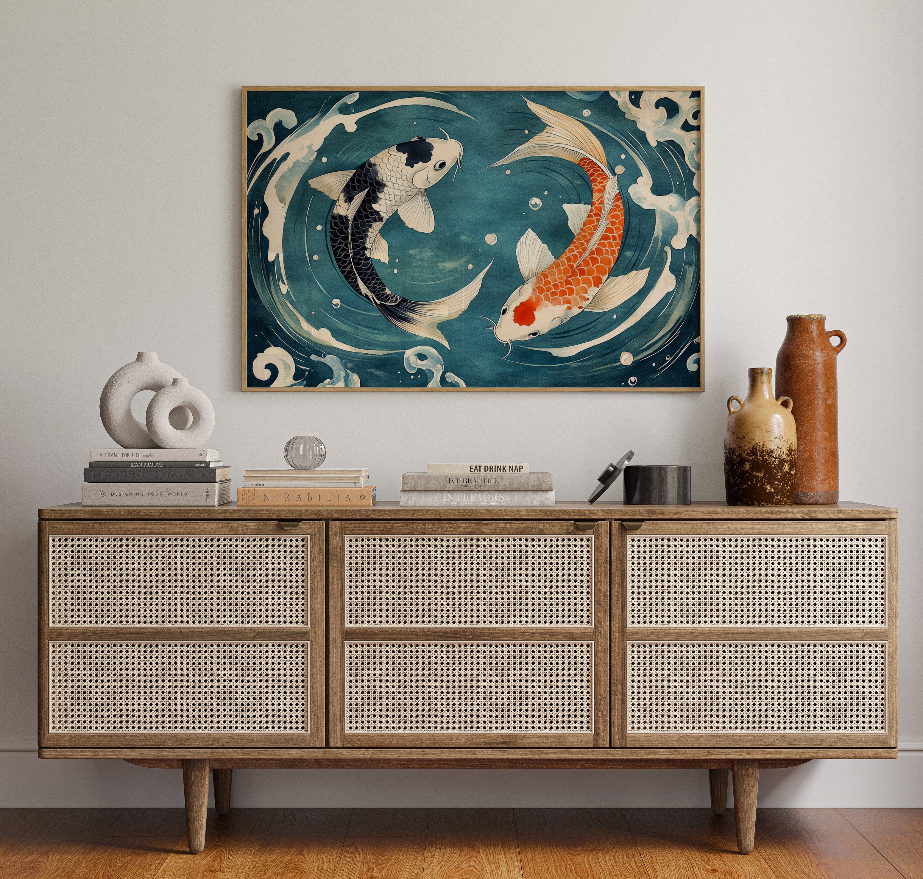 Koi Dance Through Midnight Waters