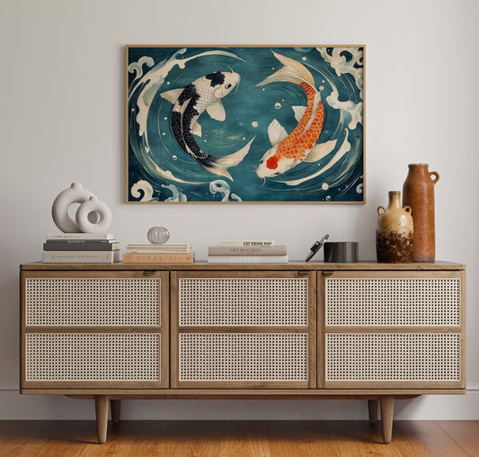 Koi Dance Through Midnight Waters