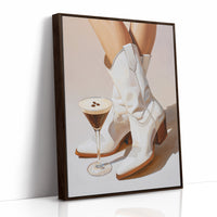 White Boots Meet Martini Moment