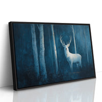 Frost Stag In Midnight Forest