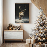 Reindeer Dreams Under Starlit Snow