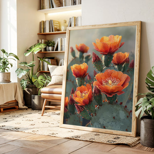 Cacti Bloom Under Desert Sun