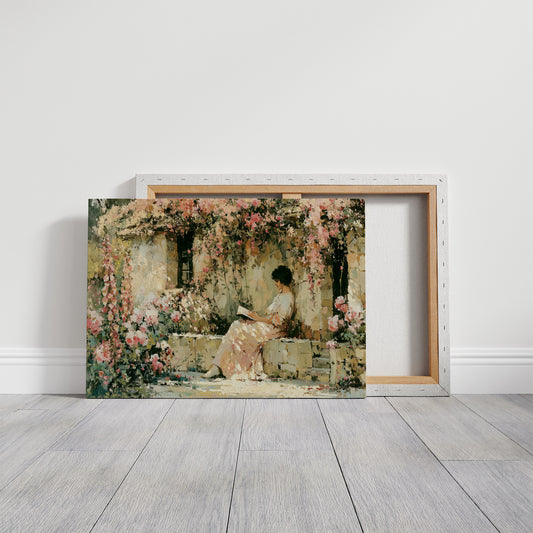 Reading Beneath the Rose Arbor