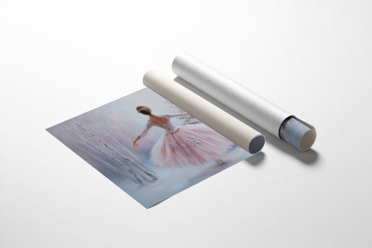 Winter Ballet Beneath Frosted Pines