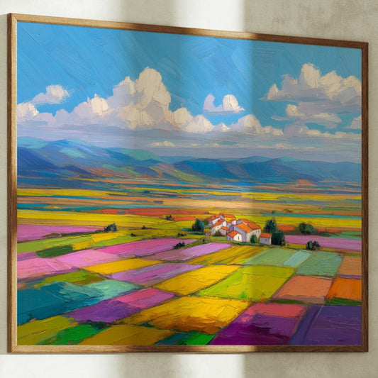 Patchwork Fields Dance In Spring