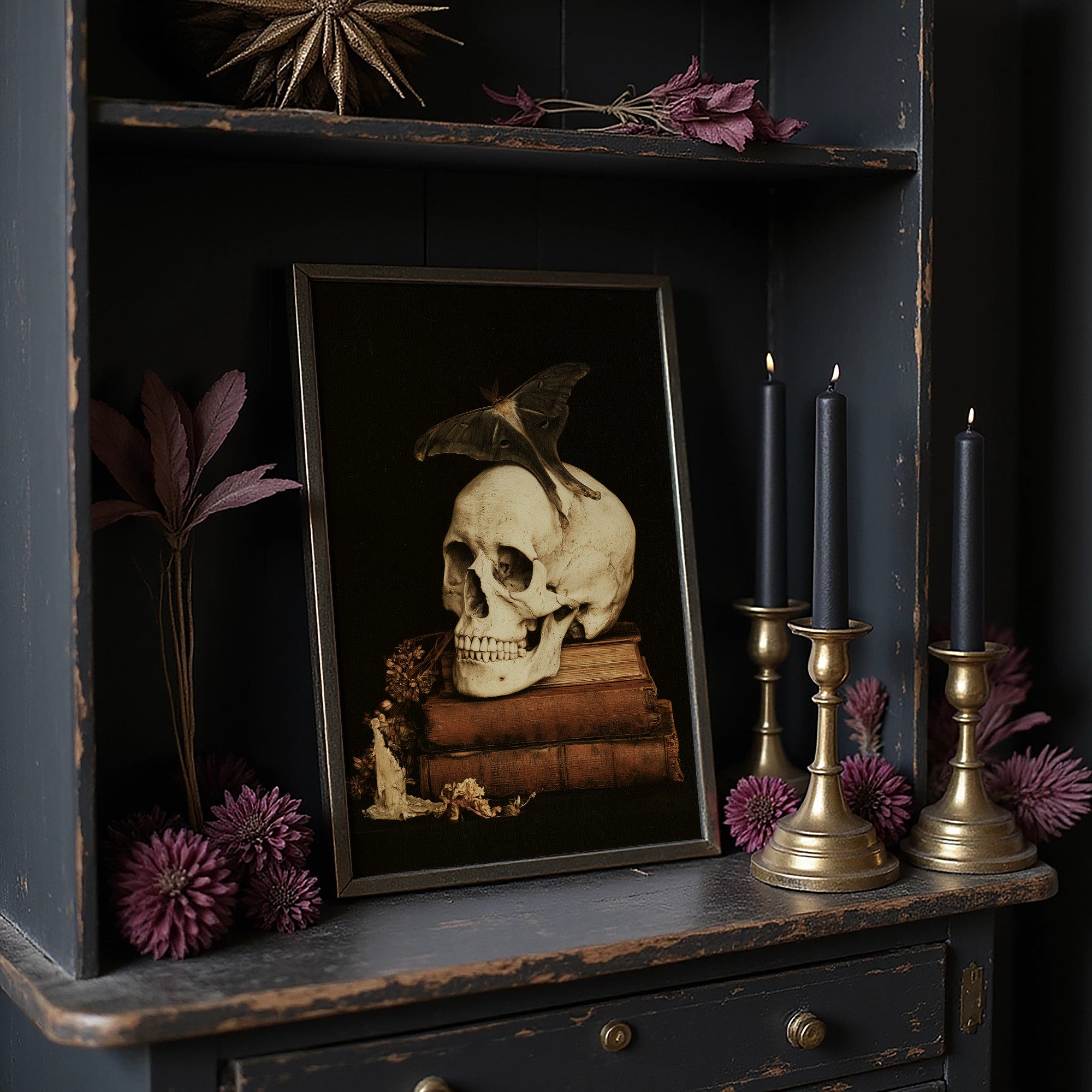 Vanitas With Luna Moth