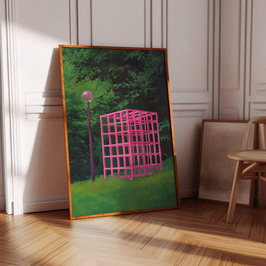 Pink Geometry Dreams In Green