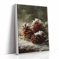 Pinecones Dusted in Snow