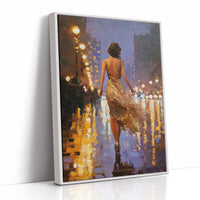 She Walks in City Light